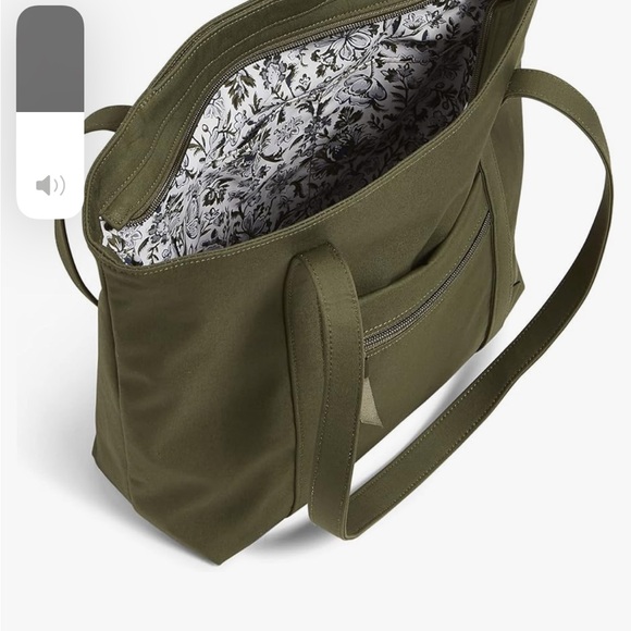 Vera Bradley Women’s Cotton Small Tote - Climbing Ivy Green - Picture 7 of 10